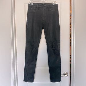 Hudson waxed distressed jeans